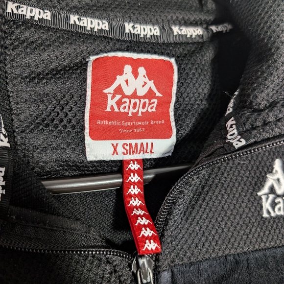 Kappa Unisex Black Zip-Up Jacket ~ Size XS - Picture 5 of 7